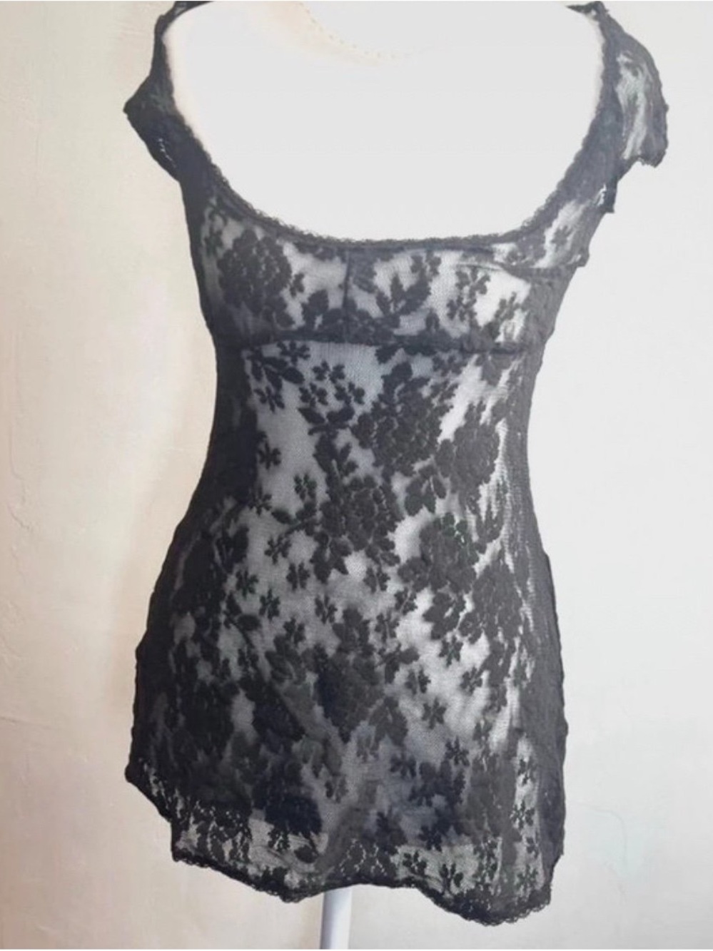 Victorias Secret Black Lace Chemise Size XS